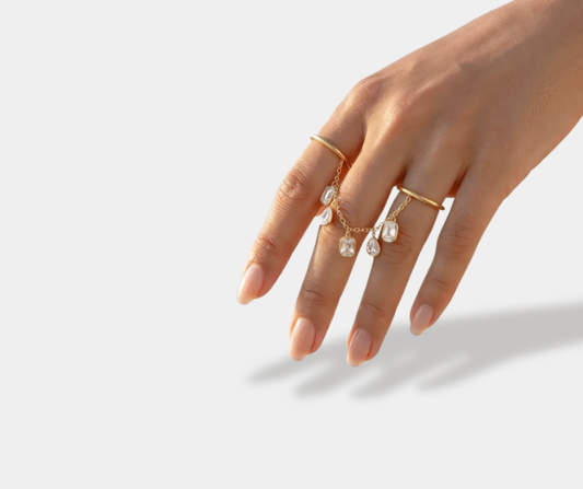Doble anillo dorado