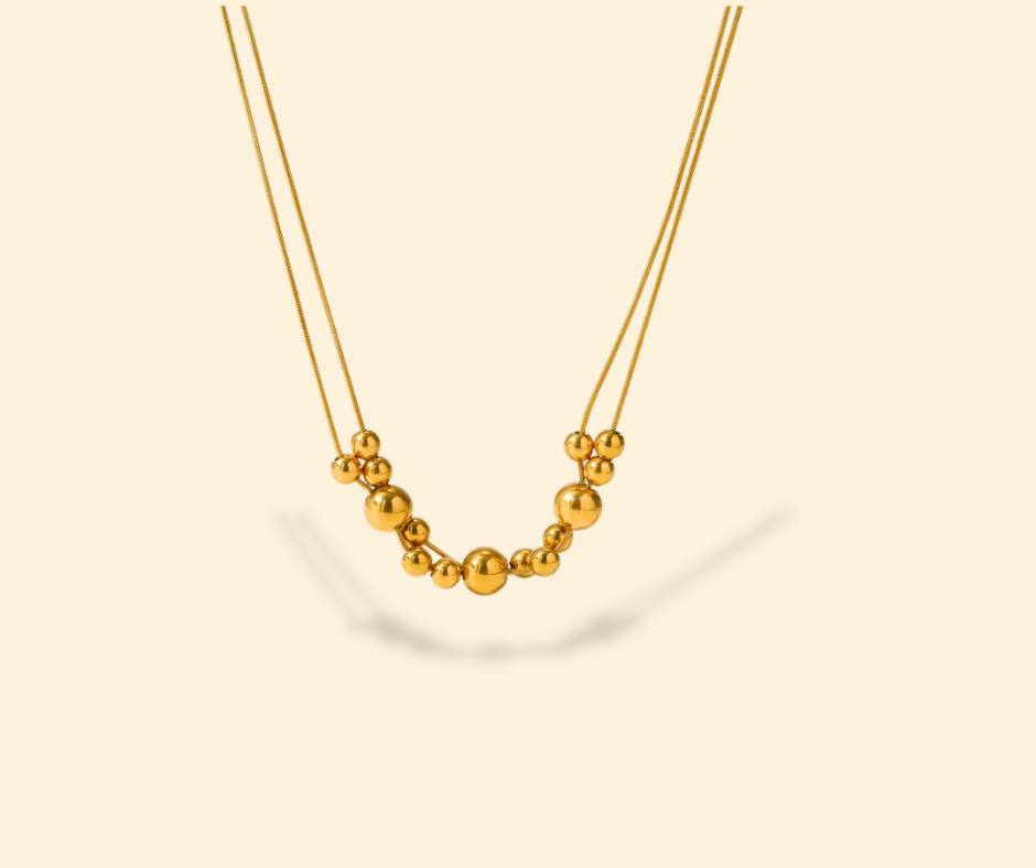 Collar burbujas dorado