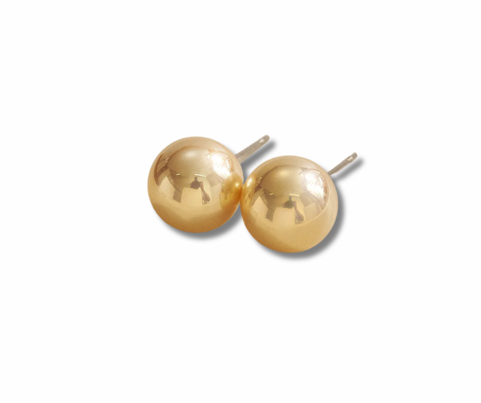 Aretes Perla dorada