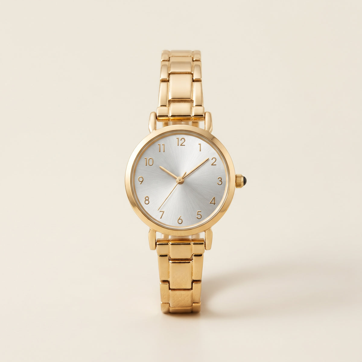 Reloj estilo italiano dorado carátula blanca