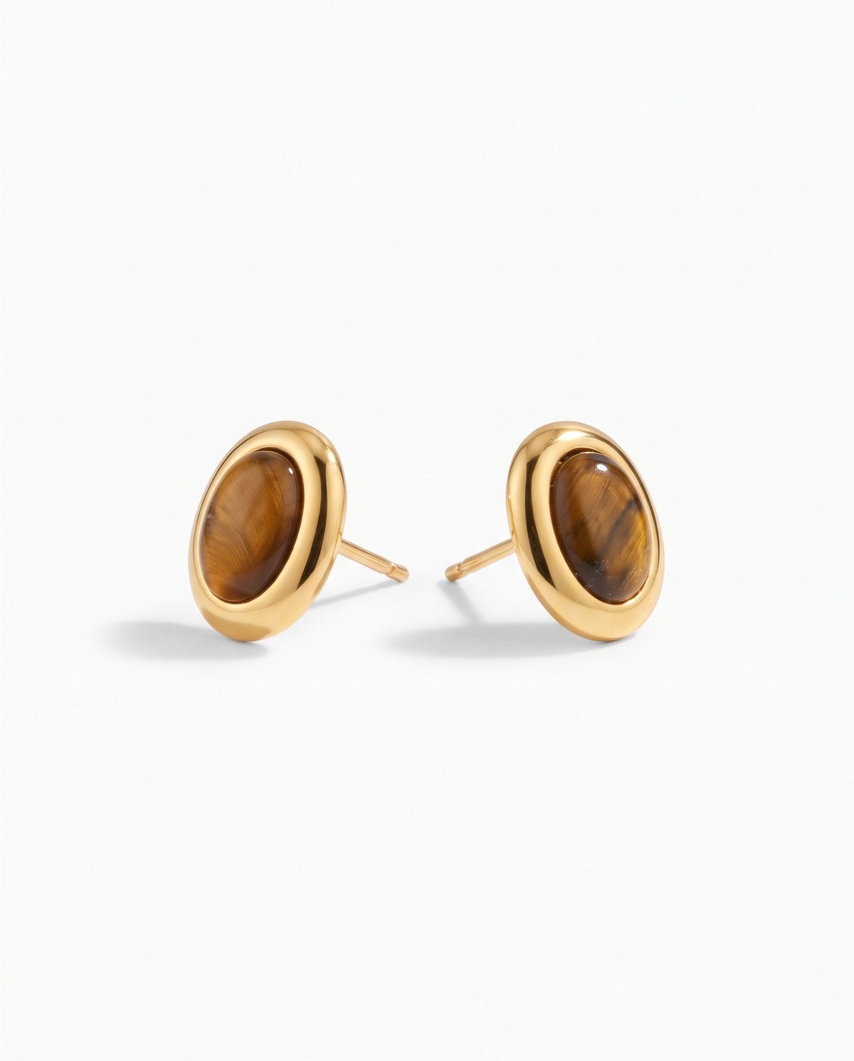 Aretes ojo de tigre chicos