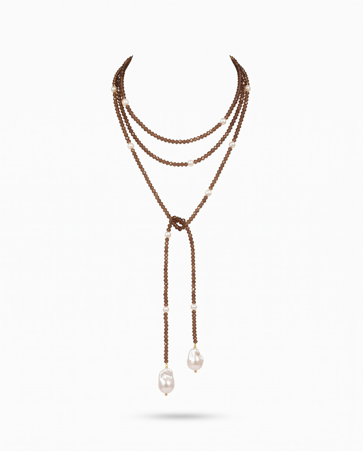 Maxi collar cristal café