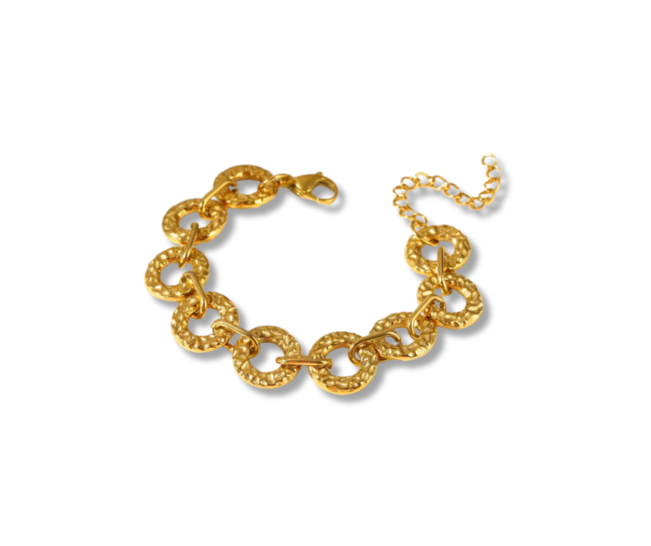 Pulsera aros martillados
