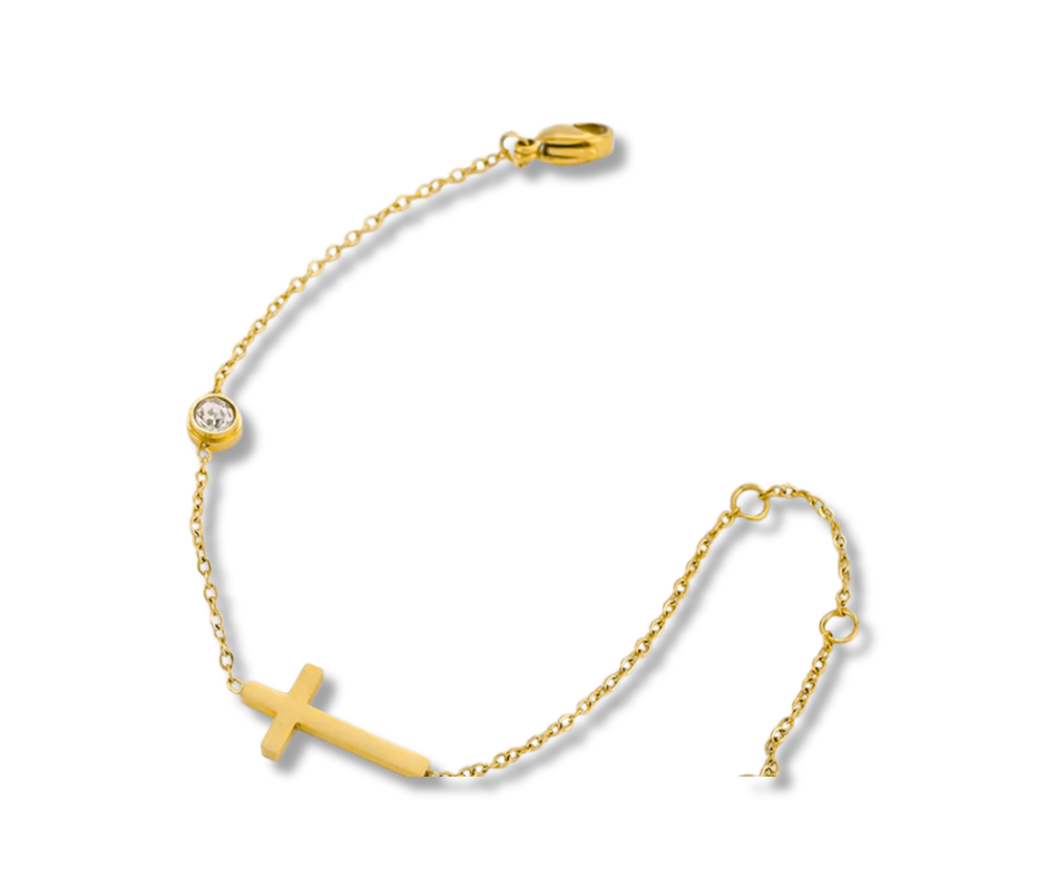 Pulsera dije de cruz
