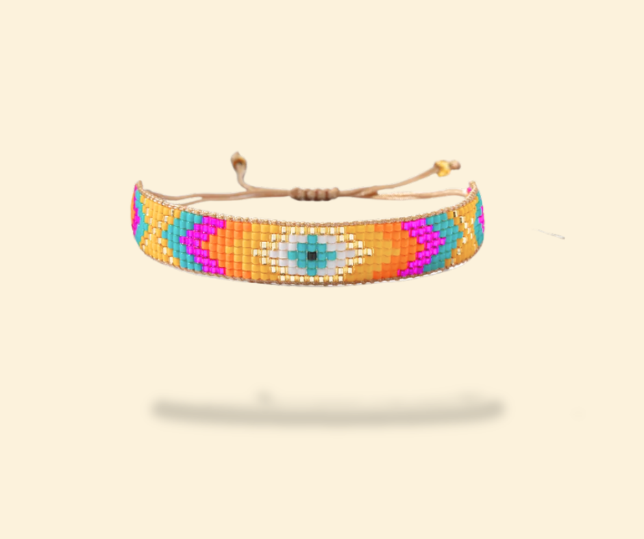 Pulsera ojo arcoíris