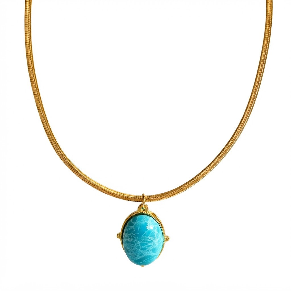 Gargantilla piedra azul