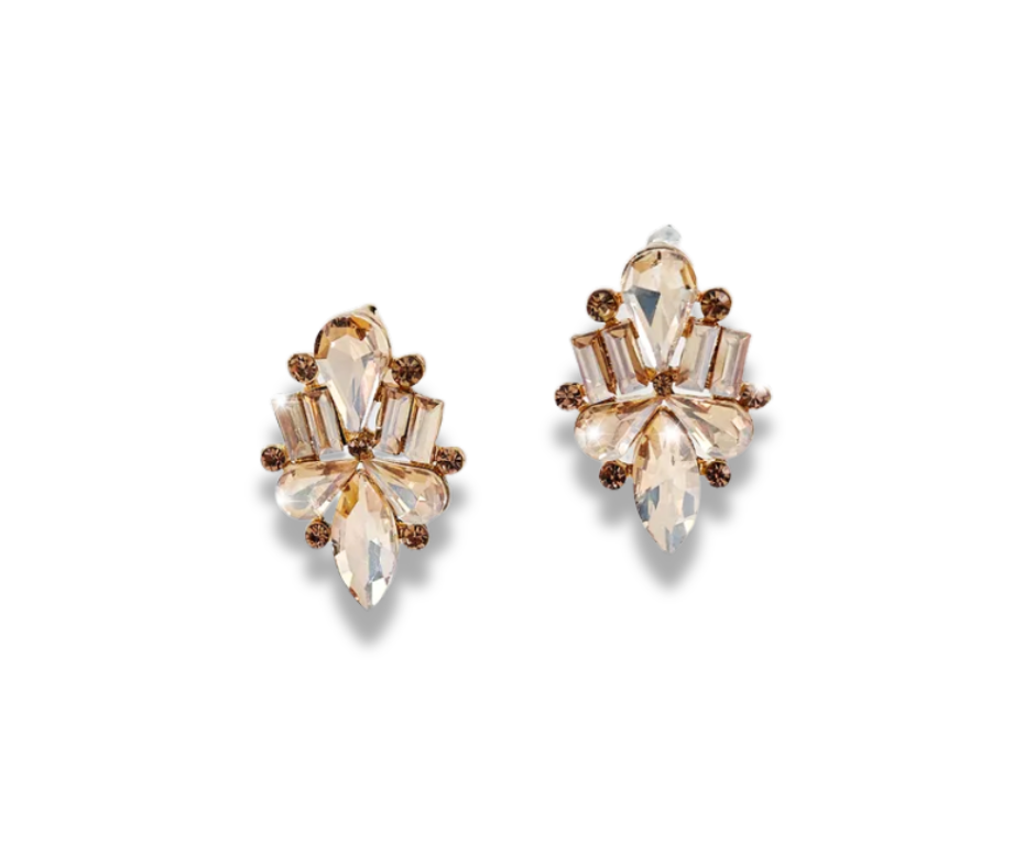 Aretes Anturio Champaña