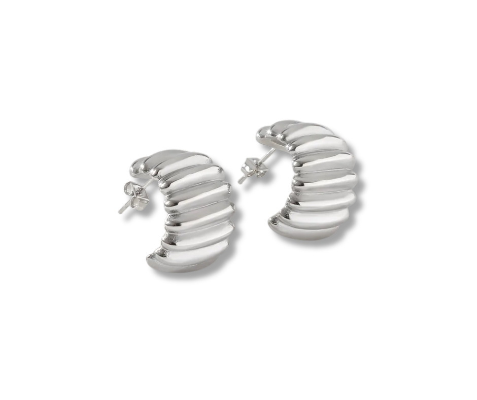 Media arracada Aria plata