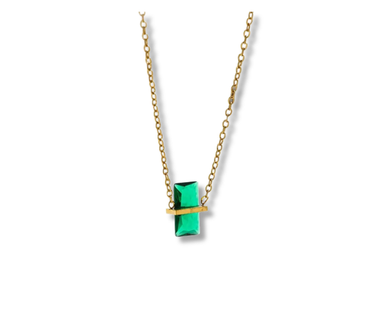 Collar bloque verde