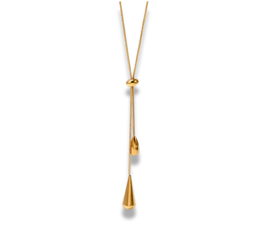 Corbatín gota dorado
