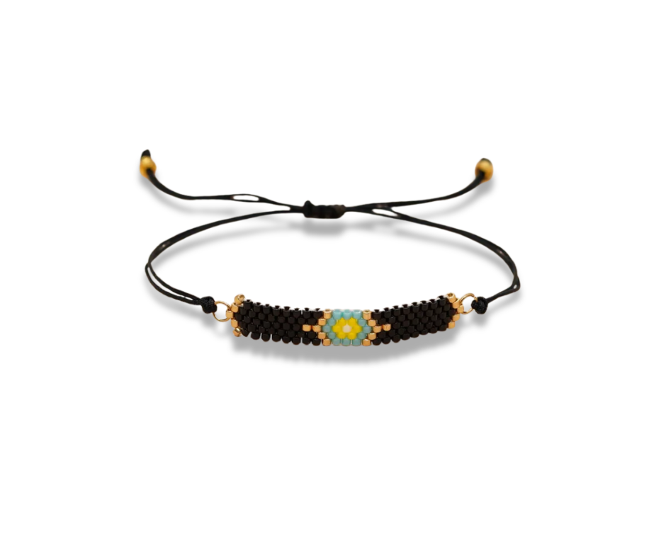 Pulsera miyuki ojito negro