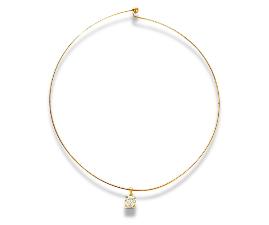 Collar cristal redondo
