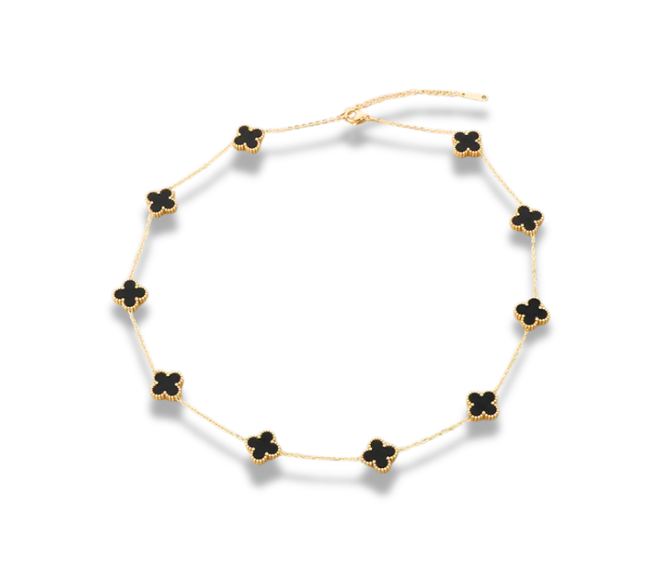 Collar Trébol negro