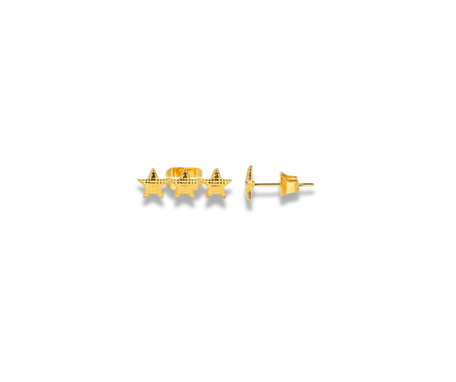 Aretes triple estrella