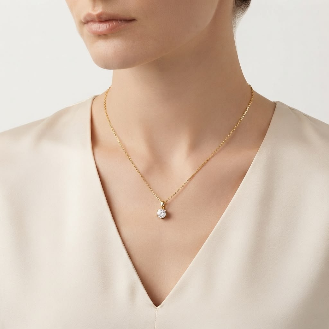Collar Brillo dorado