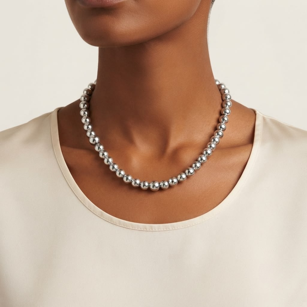 Collar burbujas plata