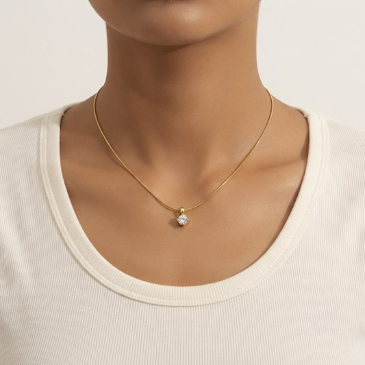 Collar chispa dorado