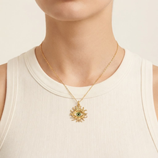 Collar Ojo verde