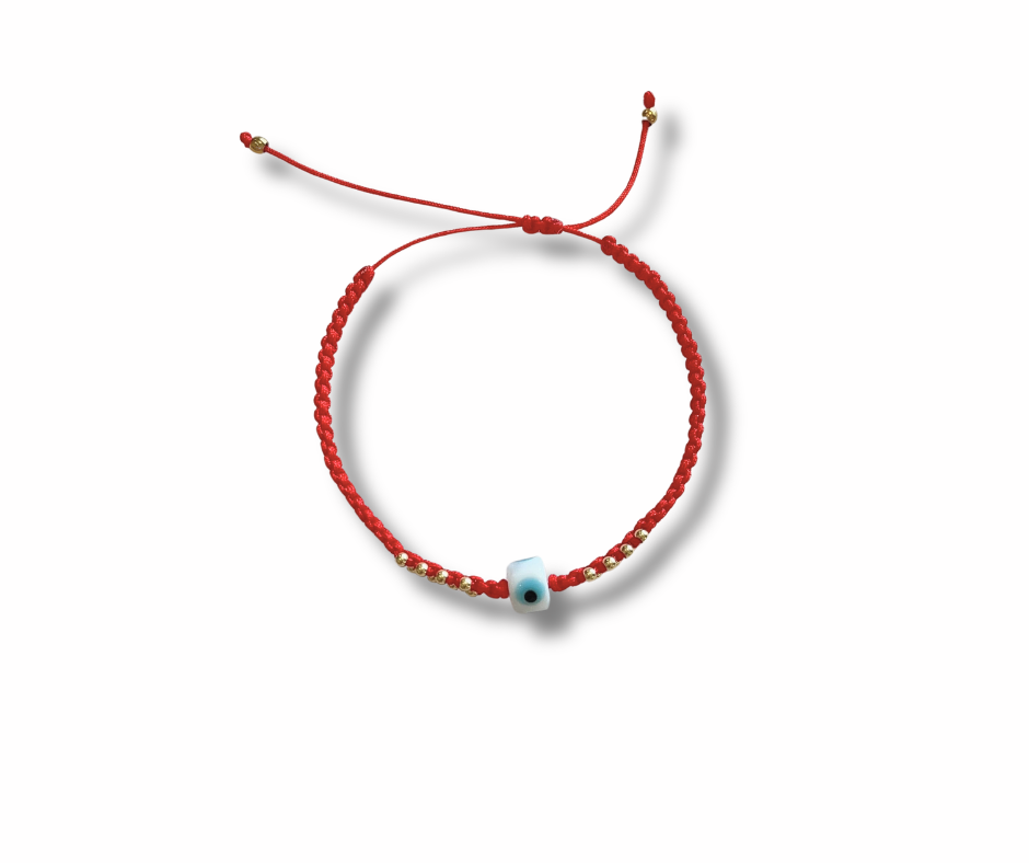 Pulsera ojo tejida