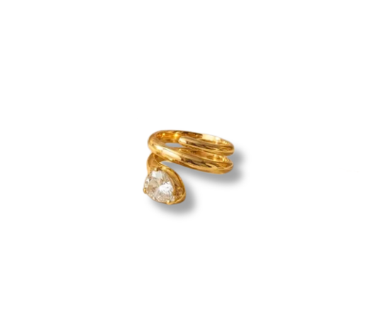 Anillo espiral cristal