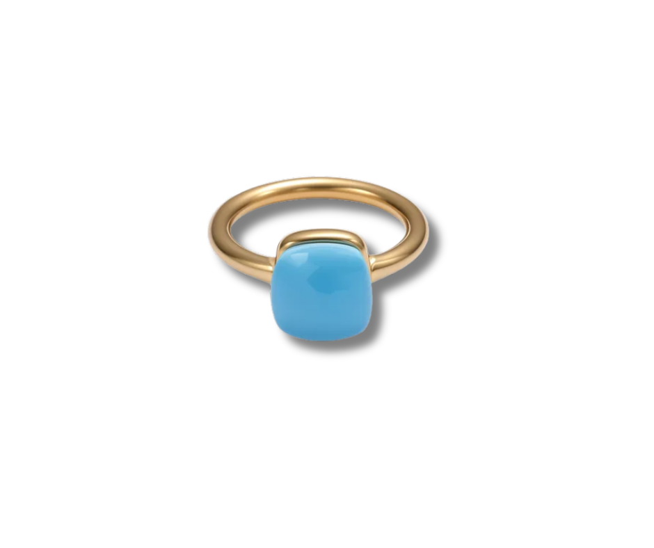 Anillo candy turquesa