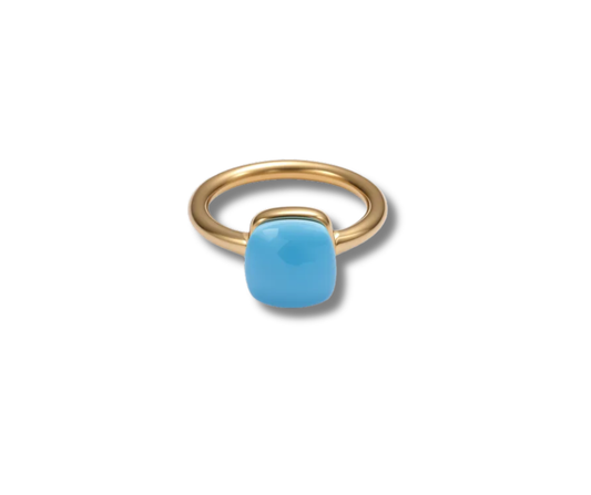 Anillo candy turquesa