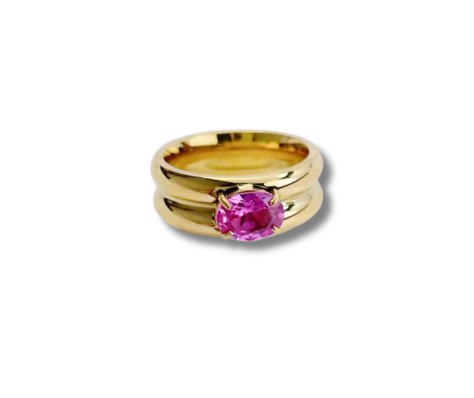 Anillo cristal rosa