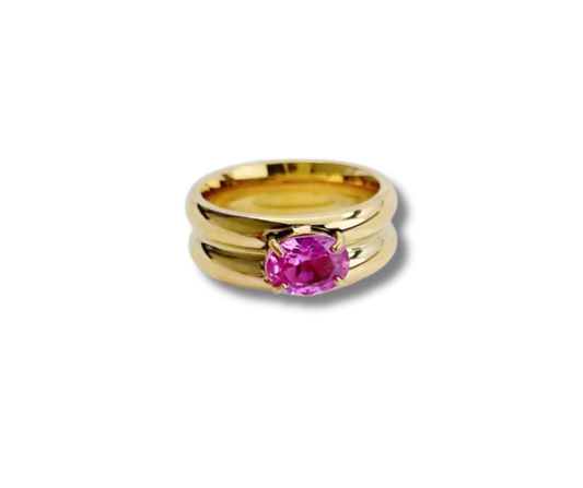 Anillo cristal rosa