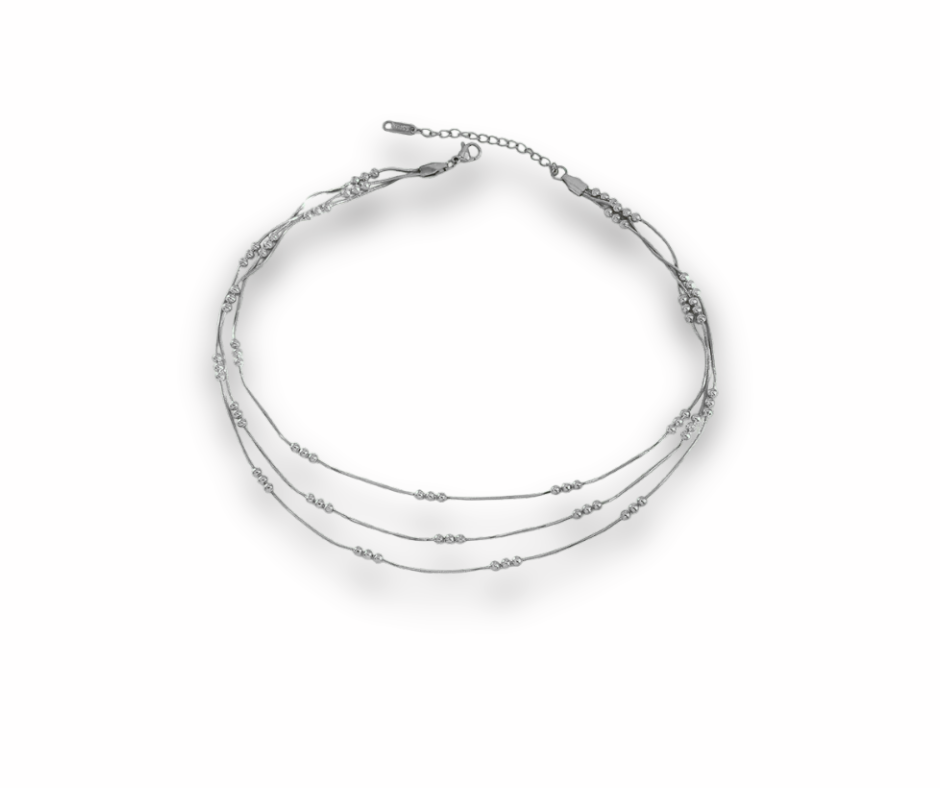 Collar triple plata