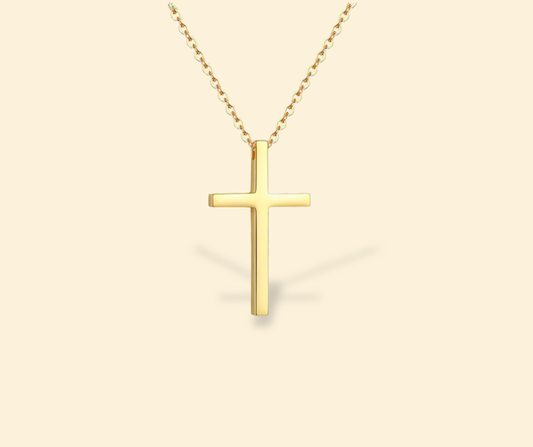 Collar cruz lisa