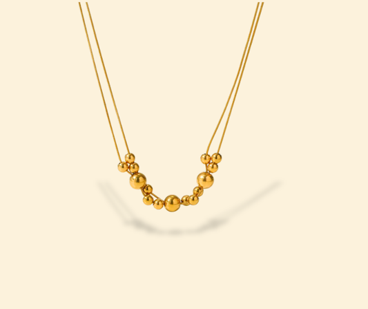 Collar burbujas dorado