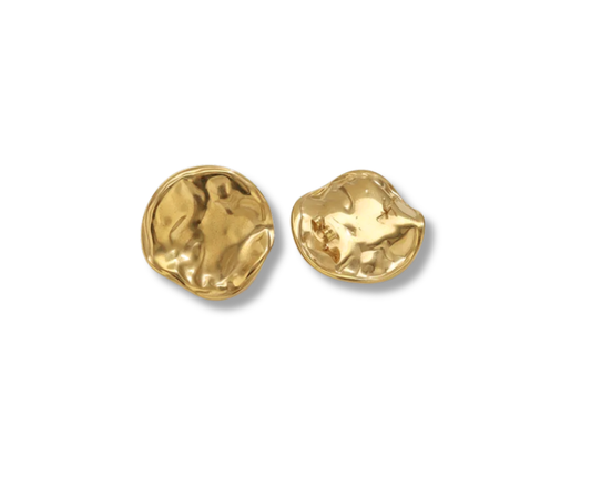 Aretes redondos martillados