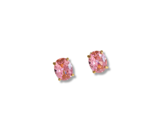 Aretes Ovalados rosas