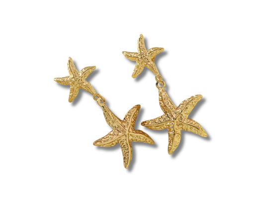 Aretes doble estrella