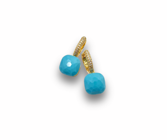 Aretes Candy turquesa