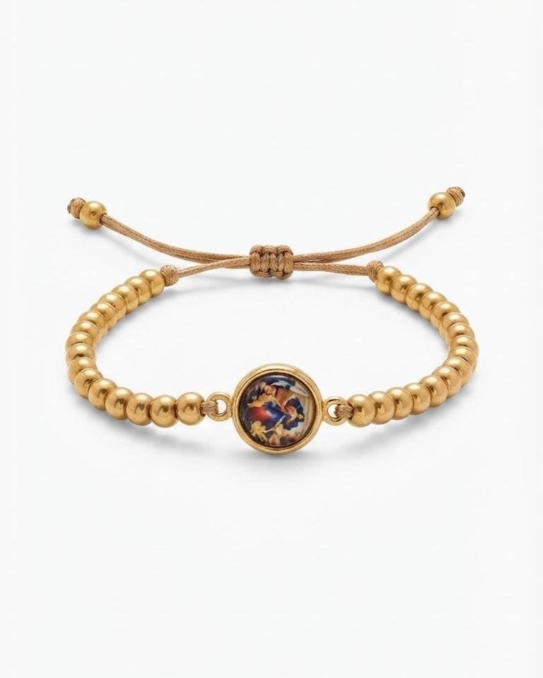 Pulsera Virgen Desatanudos con balines