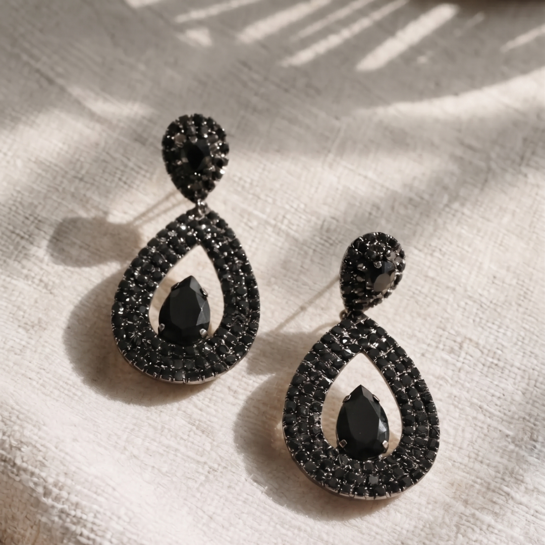 Aretes Glam negros