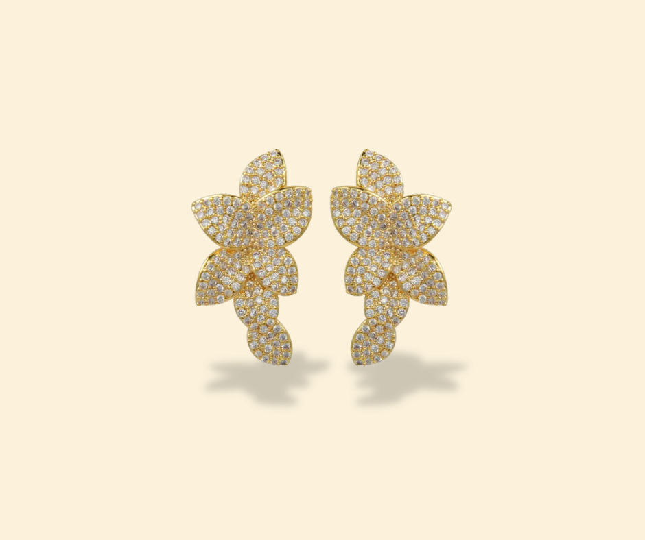 Aretes Lirio dorado