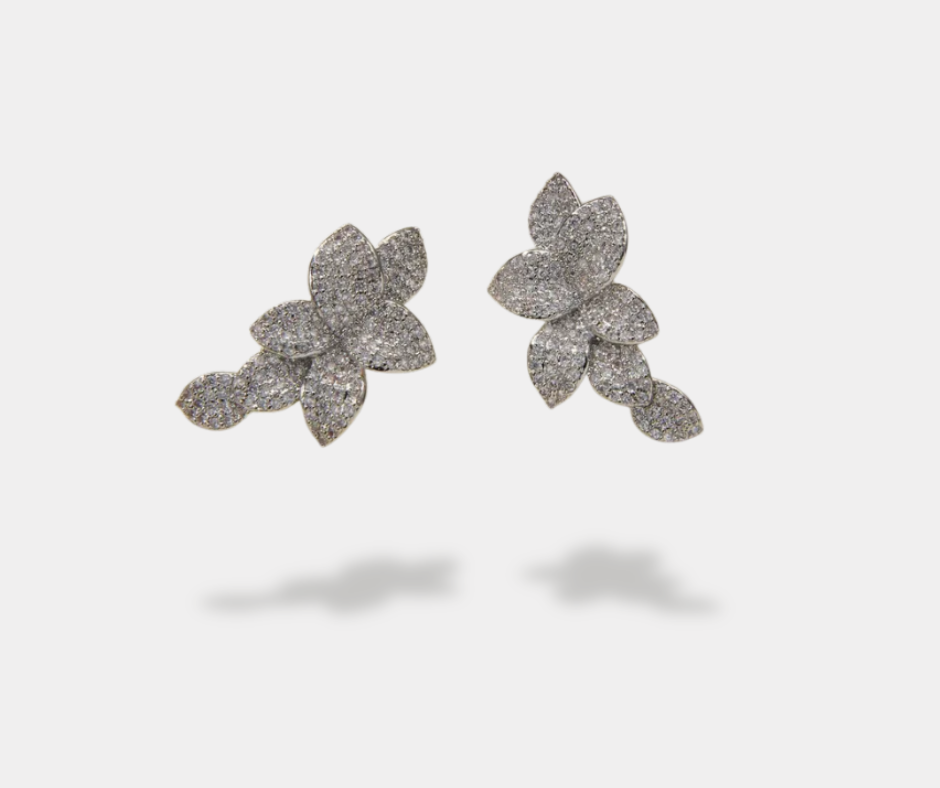 Aretes Lirio plateado
