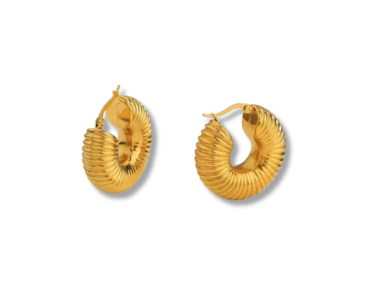 Arracadas oruga doradas