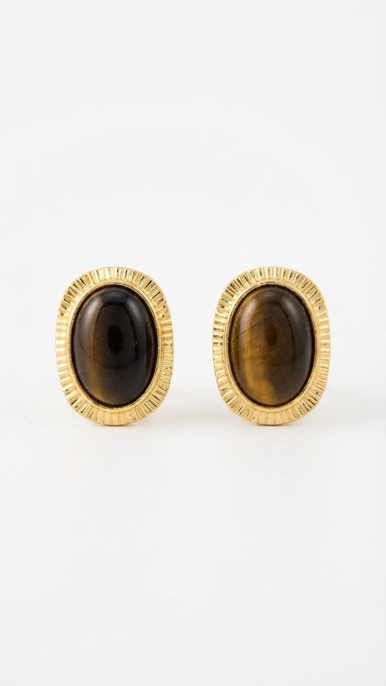 Aretes ojo de tigre