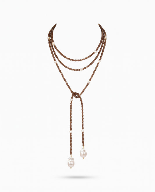 Maxi collar cristal café
