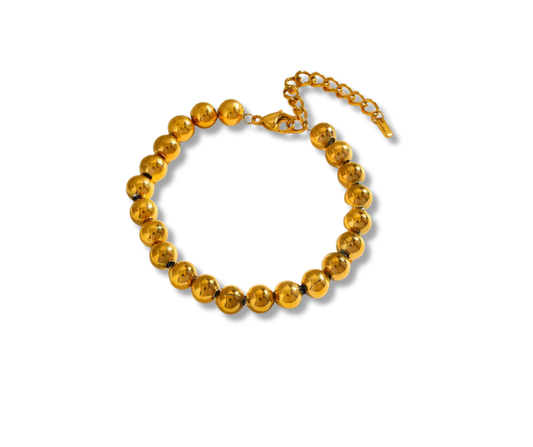 Pulsera burbujas doradas