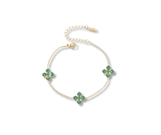 Pulsera flores verdes