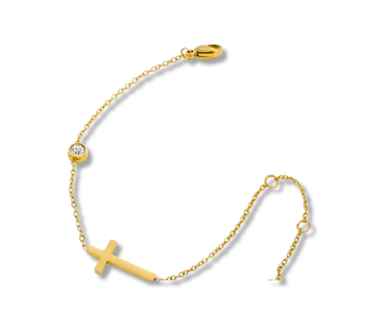 Pulsera dije de cruz