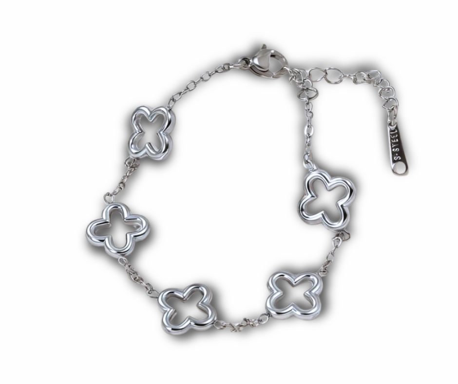 Pulsera trébol hueco