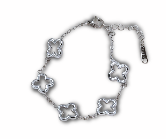Pulsera trébol hueco