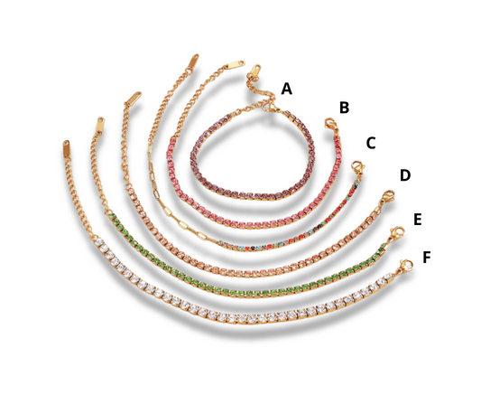 Pulsera tenis de colores