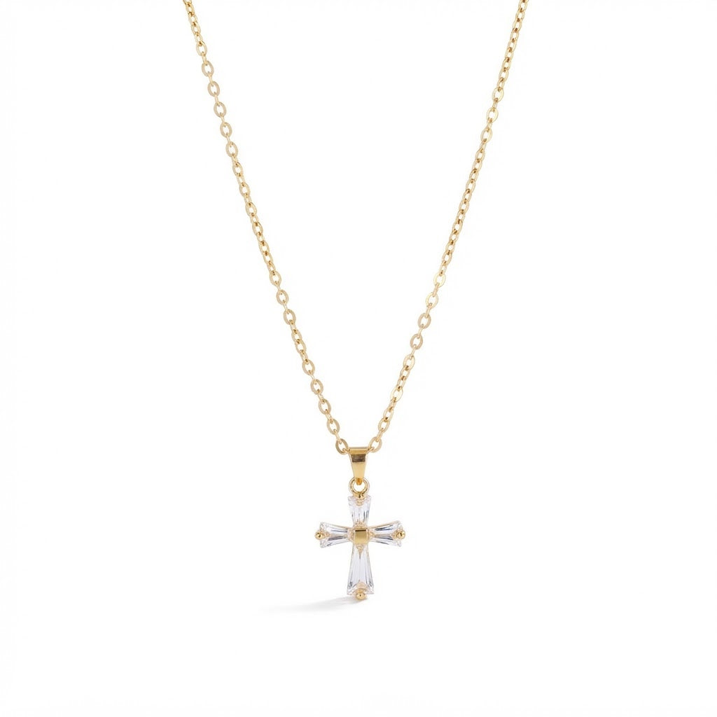 Collar dije de cruz cristal