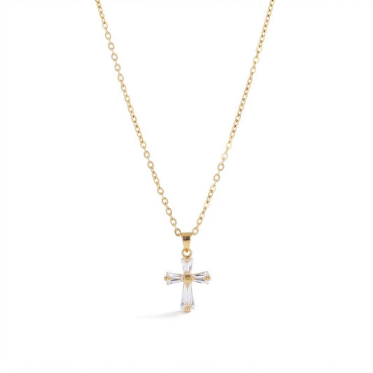 Collar dije de cruz cristal